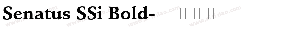 Senatus SSi Bold字体转换